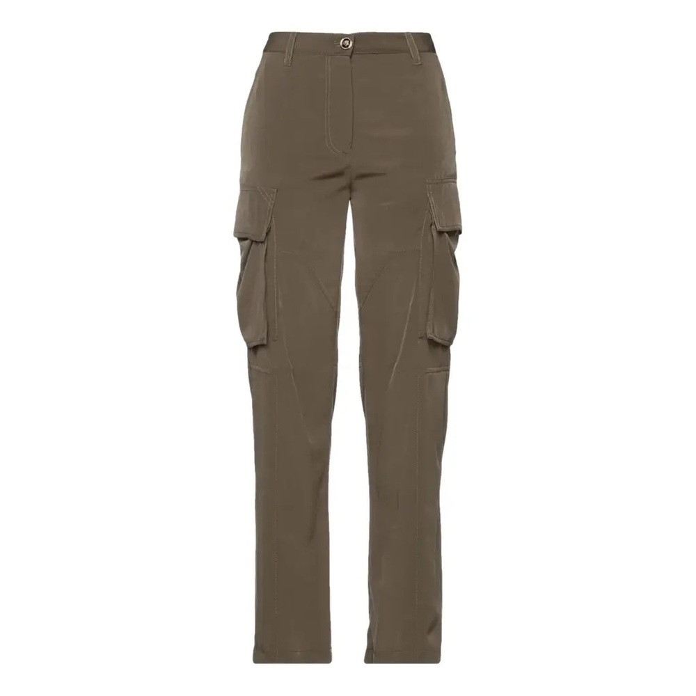 NWOT VERSACE Silky Cargo Pants Olive Color Size 40 / US Small / Size 4 Authentic